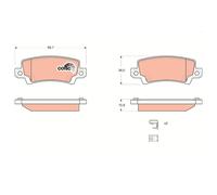 TRW GDB3289 Bremsbeläge Bremsklötze Hinten für Toyota