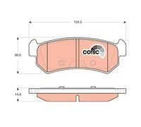 TRW GDB3348 Bremsbeläge Bremsklötze Hinten für Chevrolet Daewoo