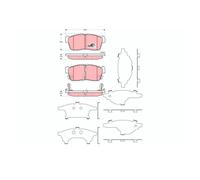 TRW GDB3359 Bremsbeläge Bremsklötze Vorne für Daihatsu Subaru Suzuki