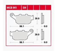Bremsbelagsatz TRW MCB841SH