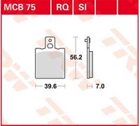 Bremsbelagsatz TRW MCB75