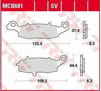 TRW Sinter Bremsbeläge für Suzuki DL 650 A V-Strom , V-Strom , XTA V-Strom