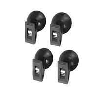 Tryagat 4 Stück Saugnapf-Clips für Renault Clio MK4 Renault Zoe Captur 2012-2020, Parkscheinhalter Ticket Clip, Sonnenschutz Befestigung Windschutzscheibe Clip aus ABS Kunststoff,Black