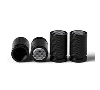 Tryagat 4 Stück Ventilkappen für Cupra Ateca I 2018-2024, Reifenventilkappen Staubdicht mit Dichtung, Ventildeckel Robust Autozubehör,Black