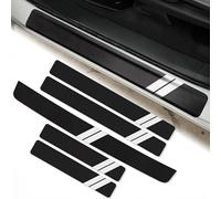 Tryagat 5 STK Einstiegsleisten Passend für Skoda Kamiq NW4 I 2019-2024, Einstiegschutz Carbonfaser Kratzfest Türeinstiegsleisten Einstiegsleistenschutz Set,White