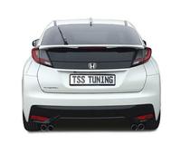 TSS Auspuff Sportauspuff F1 2x76 li/re Honda Civic FK1,FK2 Bj.12-17