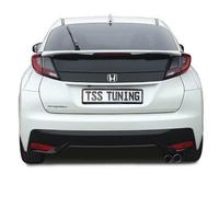 TSS Auspuff Sportauspuff F1 2x76 re Honda Civic FK1,FK2 Bj.12-17