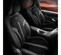 TSS Handel Autositzbezüge kompatibel mit Skoda Kamiq Monte Carlo Panama(1+1) schwarz grau