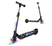 TST Elektroroller für Kinder von 6 bis 10 Jahren, mit LED-Lichtern, Kinder-Roller mit 3 Einstellstufen, Elektroroller für Kinder mit 14 cm Rädern und Einer Höchstgeschwindigkeit von 10 km/h und Einer