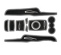 Türnutmatte Autotür-Aussparungspolster Mit Getränkehalter-Pad Für Ford Für Fiesta 2009 2010 2011 2012 2013 2014 2015(Bianco)