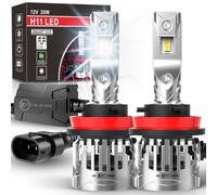 TUINCYN H11 LED Scheinwerferlampe 500% Helleres, UNECE-R37 Zulassung mit E-Zeichen, 6500K Weiß Straßenzulassung Lampe, 2 Stück