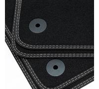 tuning-art BDN392 Doppelziernaht Fußmatten passend für Opel Mokka B 2021-, Naht:2X Silber