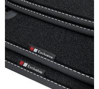 tuning-art BEP207 Fußmatten für Peugeot 308 1 CC Cabrio 2007-2013, Naht:Silber. Deluxe Velours