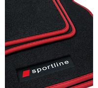 tuning-art BSL518 Sportline Fußmatten für Suzuki SX4 S-Cross 2. Generation 2022-, Bandeinfassung:Rot