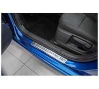 tuning-art XF510-1 Edelstahl Einstiegsleisten Set passend für Skoda Octavia 3 2012-2020, Farbe:Silber