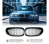 Tuning Kühlergrill Frontgrill mit Einzelsteg für BMW 3er E46 Facelift Zweitürer