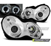 Tuning-Tec LED Angel Eyes Scheinwerfer für Mercedes Benz C-Klasse W203 00-04 chr