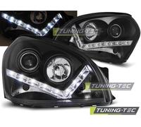 Tuning-Tec LED Tagfahrlicht Scheinwerfer für Hyundai Tucson 04-10 schwarz