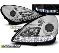 Tuning-Tec LED Tagfahrlicht Scheinwerfer für Mercedes Benz SLK R171 04-11 chrom