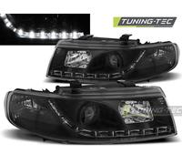 Tuning-Tec LED Tagfahrlicht Scheinwerfer für Seat Leon 1M / Toledo 99-04 schwarz