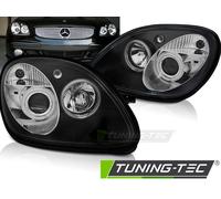 Tuning Tec Scheinwerfer passend für Mercedes R170 Slk 04.96-04 Angel Eyes Schwarz