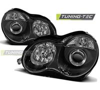 Tuning Tec Scheinwerfer passend für Mercedes W203 C-Klasse 07.00-03.04 Schwarz