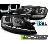 Tuning Tec Scheinwerfer passend für VW Golf 7 11.12- U-Type Schwarz With Chrom Line