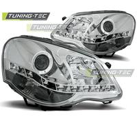 Tuning Tec Scheinwerfer passend für VW Polo 9N3 04.05-09 Daylight Chrom