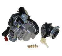 Tuning Vergaser Set 24mm inkl. E-Choke, Ansaugstutzen, Benzinfilter und Düsenset für Keeway Focus Kreidler RMC D125 Kymco 125 4 Takt China Roller, AGM, Baotian, Benzhou, Flex Tech, Jinlun, Rex RS