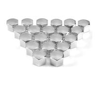 TUOWEIFC 20 Stücke Radschraubenkappen für Citroen C4 C3 C5 C1 C2 Berlingo Celysee Cactus Picasso, Sechseckige Kappen für Radschrauben Schutzkappen für Schrauben Kunststoff Kappen,Silver-17mm