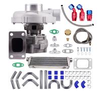 Turbolader Kit T3/T4 mit 550mm Ölrücklaufleitung & Intercooler System Universal