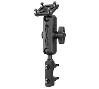 TUSITA Motorrad GPS Halterung Brems Kupplungs Behälter Kompatibel mit Garmin Montana, Zumo XT GPS, Doppelter Sockelarm - B Größe Mittel