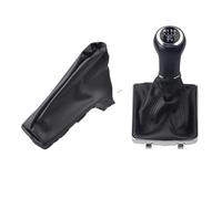 TWMEU Schaltknäufe Für Opel Für Astra III H 1.6 Für Vauxhall 2004-2010 5/6-Gang-Schalthebel-Schaltknauf PU-Leder-Boot-Case-Kragen Schaltknaufkopf(5RL Set)