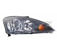 TYC Hauptscheinwerfer 20-6347-15-2 rechts für Ford Focus MK1 Facelift H1/H7 Halogen schwarz