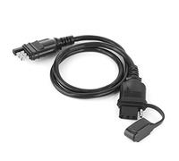 TYCIONG Hochwertiger 32-Zoll-Drahtstecker, 4-poliges Flaches Verlängerungskabel, Männlich und Weiblich, für Wohnmobil-Anhänger, Korrosionsbeständig, DC 12 V, Schwarz, Motorradanhänger