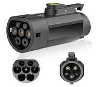 Typ 2 auf Typ 1 EV-Adapter - 32A Hochwertiger EV Ladekabel Autoladegerät Adapter, Typ 2 bis Typ 1 EV für Elektrofahrzeug Ladekabel, Elektrofahrzeug Ladegerät Konverter Auto Ladeadapter