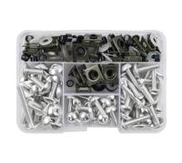 TYSMYXGS Motorrad Schrauben Schraube Für Piaggio Vespa GTS 300 177PCS Verkleidung Schrauben Kit Verschluss Schrauben Windschutzscheibe Muttern Motorrad-Verkleidungsschrauben-Set(Silber)