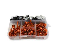 TYSMYXGS Motorrad-Schraubensatz Für Aprilia GPR250R APR250 RS660 RS125 RS250 Tuono V4 1100 RR Factory RS 50 150 Motorrad-Verkleidungsschrauben-Set(Orange)
