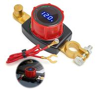 TZEKING Batterie Trennschalter mit Spannungsanzeige,180° Einstellbarer Auto Batterie Trennschalter 12V-48V Anzeige der Spannung,Trennschalter Wasserdicht,Batterieschalter,für Auto Motorrad Marine Boat