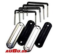 U-Bügelsatz u.a Nordrive Dachkoffer/Fahrradhalter (97.5 mm Lochabstand). 65 mm Schenkellänge 45 mm Gewindelänge - N50005