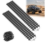 UISEBRT 2er-Set Auto Anfahrhilfe 100 x 21 cm Traktionshilfe Schwerlast Gummi Anfahrtshilfe Set Traktionsmatte mit Tragetasche Schwarz Wohnmobil Sandbleche für KFZ Auto Winter