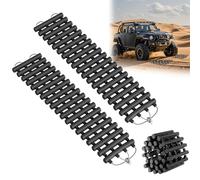 UISEBRT 2er-Set Auto Anfahrhilfe 80 x 21 cm Traktionshilfe Schwerlast Gummi Anfahrtshilfe Set Traktionsmatte mit Tragetasche Schwarz Wohnmobil Sandbleche für KFZ Auto Winter