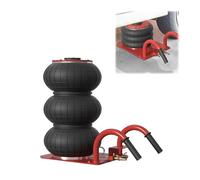 UISEBRT 3T Pneumatischer Luftkissen Wagenheber 150-400 mm 6600 Pfund -Dreifachbeutel Luftheber mit Hydraulischem Rangierwagenheber & Gebogenem Griff für SUV, LKW, KFZ