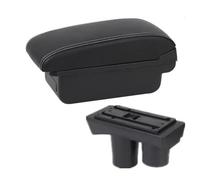 UJNHEQ Auto Armlehne Armlehnenbox Fürs Auto, Aufbewahrungsbox Für Die Mittelkonsole, Speziell Für Den Innenraum, Speziell Für Nachrüstteile, Autozubehör Für Citroen C2 C3(A3 White line No USB)