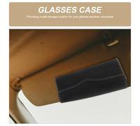 UKCOCO Auto Sonnenbrillenhalterung Schutz für Brillen und Sonnenbrillen Beim Brillenhalter mit Clip aus Pu Schwarz für Sonnenblenden im Auto
