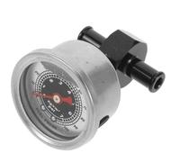 ULTECHNOVO Öldruckmesser Auto Aluminiumlegierung 0 100 Psi Kraftfahrzeug Öldruckanzeige mit Inline Adapter 3/8 Schlauchanschluss für Kfz Drucküberwachung