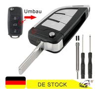 Umabu Schlüssel Gehäuse 3 Tasten für VW Golf Bora Caddy EOS Skoda Seat Multivan