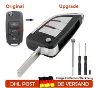 Umbau 3 Tasten Klapp Schlüssel Gehäuse für VW Passat Golf 5 Polo Bora Skoda Seat
