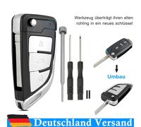 Umbau Schlüssel Gehäuse Für VW Golf T5 T6 EOS Beetle Tiguan Passat Seat Skoda