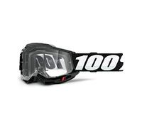 Unbekannt 100% Accuri 2 Erwachsene Motocross & Mountainbike Brille (Schwarz - klare Gläser)